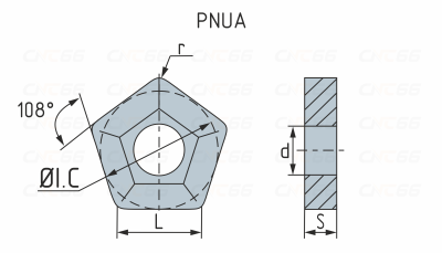 PNUA110408-Н10 Пластина фрезерная