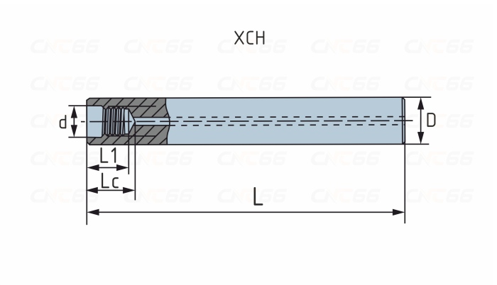 XCH20-300-M10 Цилиндрический хвостовик для сменных фрезерных головок