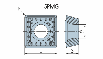 SPMG060204-DG-HS5231 Пластина для сверла