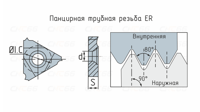 16ER-18Pg-DM215 Пластина резьбовая