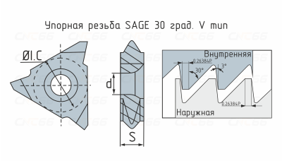 27VER-6.0SAGE DM215 Пластина резьбовая