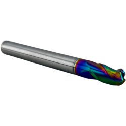 Фреза сферическая твердосплавная 3 зуба, AL-DLC, 8х25х8х150L,R4