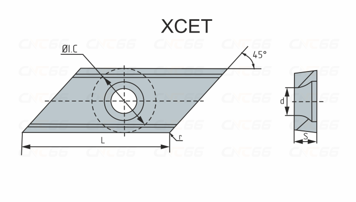 XCET310404ER-ZP15  Пластина фрезерная