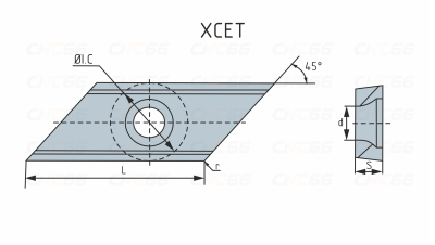 XCET310404ER-ZP15  Пластина фрезерная MZG