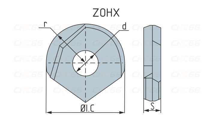 ZOHX1604-GM-YBG252 Фрезерная пластина