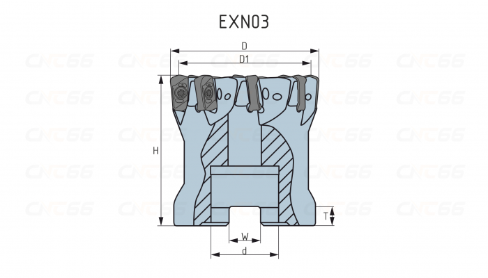 EXN03R50-22-8T Фреза торцевая насадная