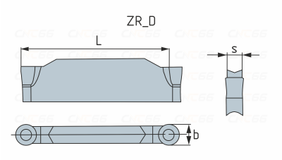 ZRGD04-MG-YBG202 Пластина токарная, отрезная (ZCC-CT)