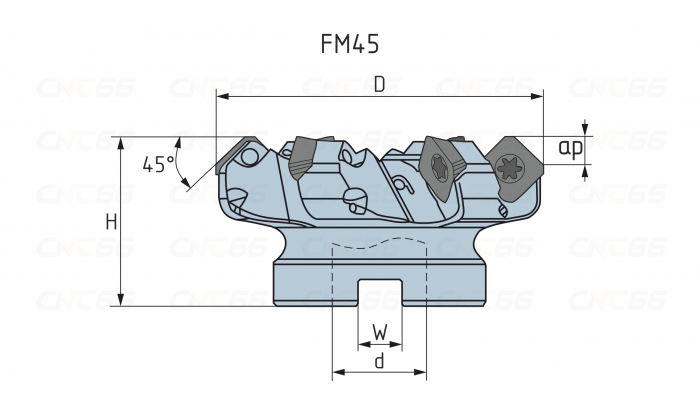 FM45-100-32-6T-SN12 Фреза торцевая насадная
