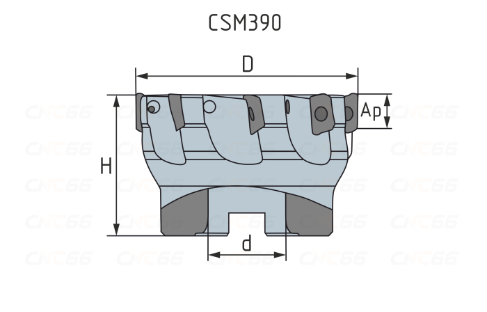 CSM390-063A2205-ZN08-42CRMO Фреза торцевая насадная со сменными пластинами