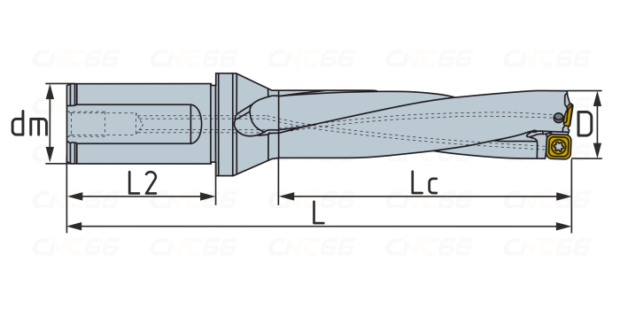 SP04-D10-3D-C20 Сверло со сменными пластинами