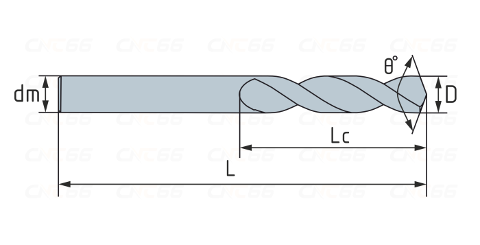 Сверло центровочное, HSS-Co, TiN 8x80L-90°