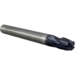 Фреза сферическая твердосплавная 4 зуба, HRC70, 4x10x4x75L,R2