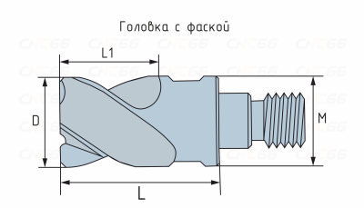 S4GP10055185M5-JF530M Сменная фрезерная головка с фаской