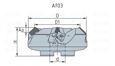 AF03.15B40.125.06 Фреза торцевая насадная со сменными пластинами