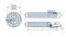QFFD2525R17-60H Резец (державка) канавочный торцевой