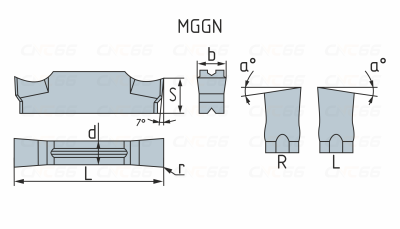 MGGN300-JM-C10 Пластинка токарная, отрезная