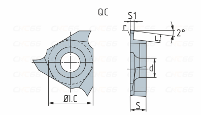 QC22L300-R03-YBG205 Пластина токарная