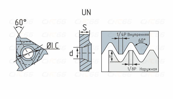 11ER12UN-DM215 Пластина резьбовая UN (Американский стандарт)