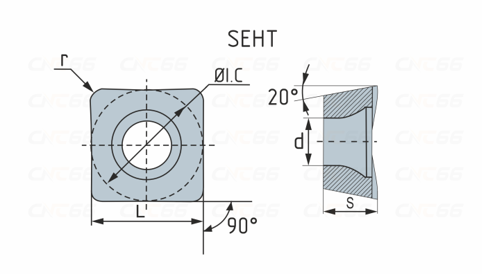 SEHT1204AFFN-X83-HRK10 Пластина фрезерная