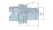 HSK63A-SLN12-080 Патрон для концевых фрез с хвостовиком Weldon