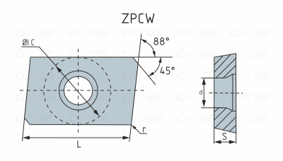 ZPCW200408-ER-TP20AM Пластина фрезерная