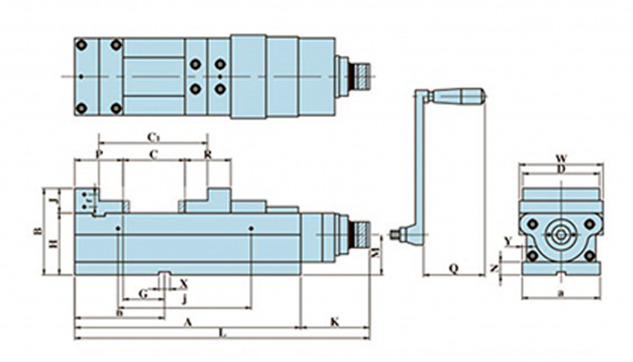 VQC-160LHC Силовые тиски гидравлические высокоточные