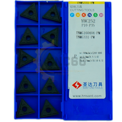 TNMG160404-PM-YBC252 Пластина токарная для стали, получистовая обработка
